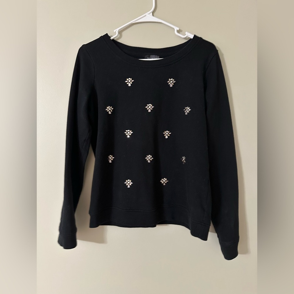 The Limited Black Sweatshirt with Embellishments